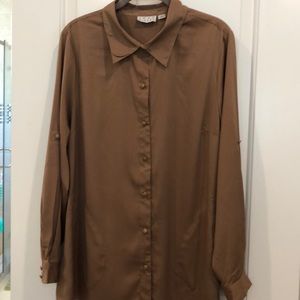 Joan Rivers button up blouse large